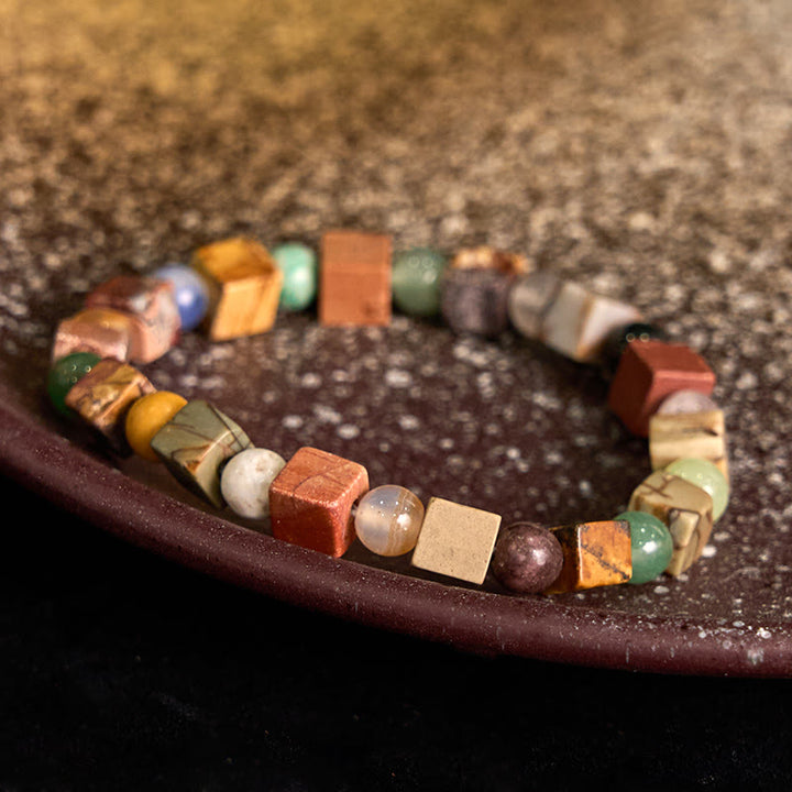 Pulsera de prosperidad de ágata roja con piedra de Shoushan y piedras de Buddha Stones