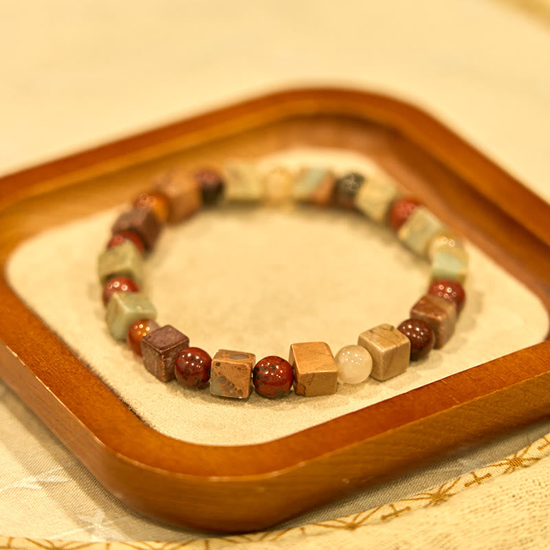 Pulsera de prosperidad de ágata roja con piedra de Shoushan y piedras de Buddha Stones