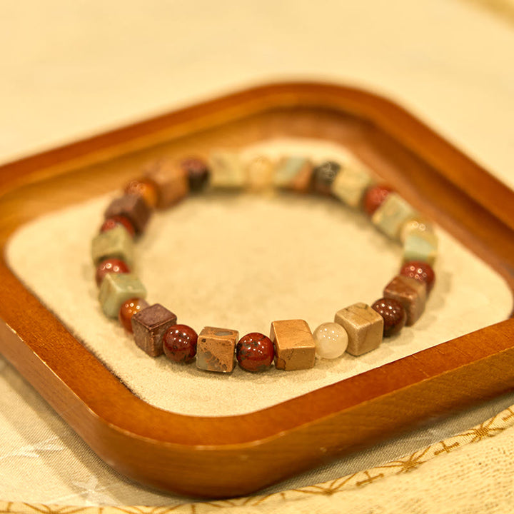 Pulsera de prosperidad de ágata roja con piedra de Shoushan y piedras de Buddha Stones