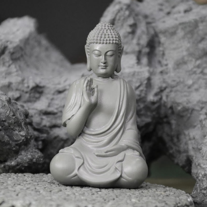 Estatua de Buddha Stones de Buda para meditación y oración, decoración de escritorio para el hogar y la compasión - image 11