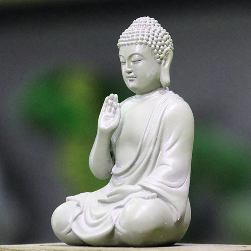 Estatua de Buddha Stones de Buda para meditación y oración, decoración de escritorio para el hogar y la compasión - image 3