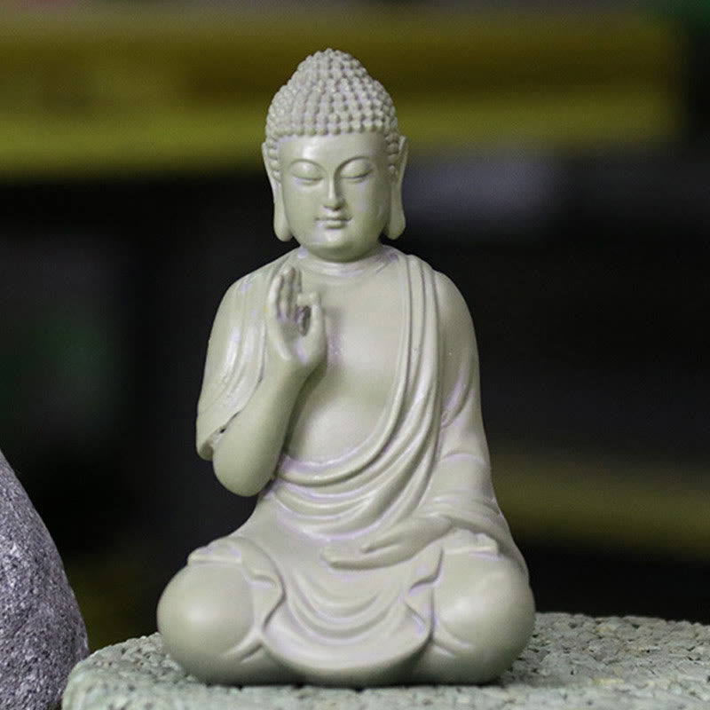Estatua de Buddha Stones de Buda para meditación y oración, decoración de escritorio para el hogar y la compasión - image 1