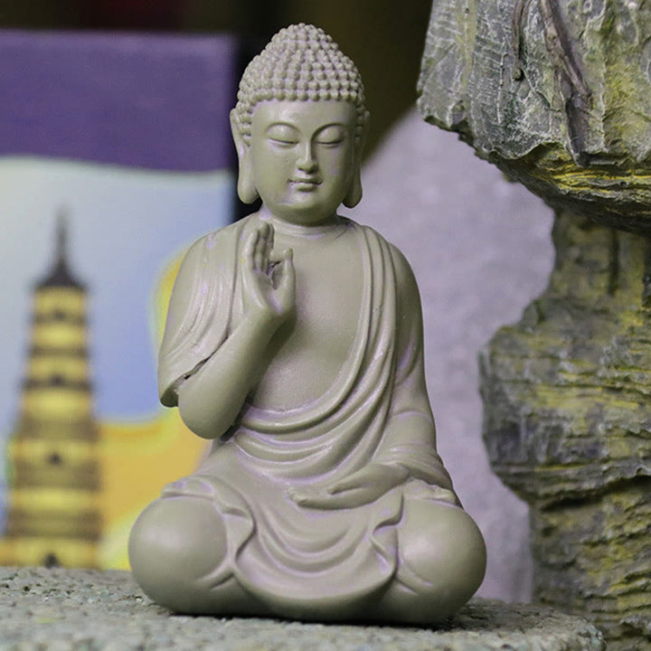 Estatua de Buddha Stones de Buda para meditación y oración, decoración de escritorio para el hogar y la compasión - image 7