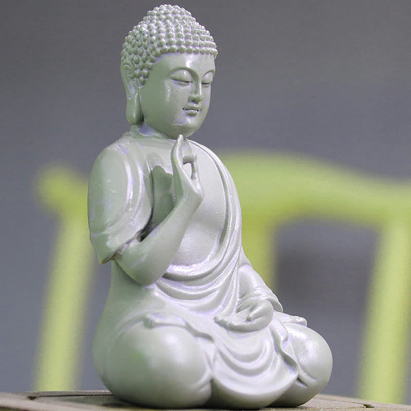 Estatua de Buddha Stones de Buda para meditación y oración, decoración de escritorio para el hogar y la compasión - image 2