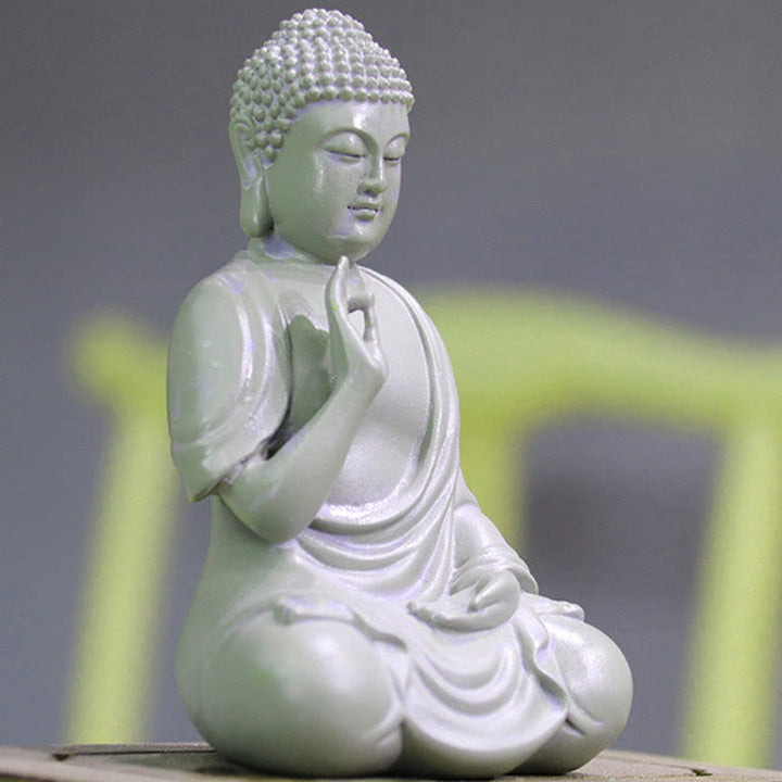 Estatua de Buddha Stones de Buda para meditación y oración, decoración de escritorio para el hogar y la compasión - image 2