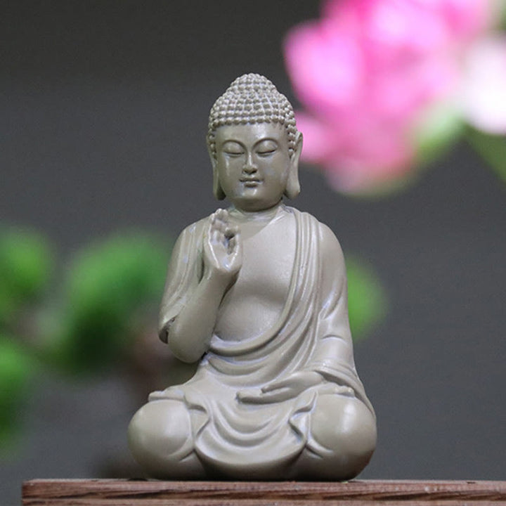 Estatua de Buddha Stones de Buda para meditación y oración, decoración de escritorio para el hogar y la compasión - Estatua de Buda 6,2 x 5,2 x 10,3 cm - image 0