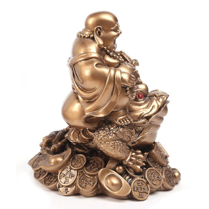 Estatua de resina con forma de rana y sapo que atrae la riqueza y monedas de cobre para decoración del hogar - image 16