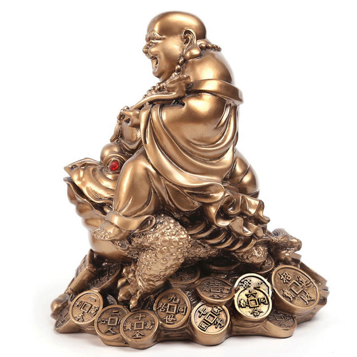 Estatua de resina con forma de rana y sapo que atrae la riqueza y monedas de cobre para decoración del hogar - image 14