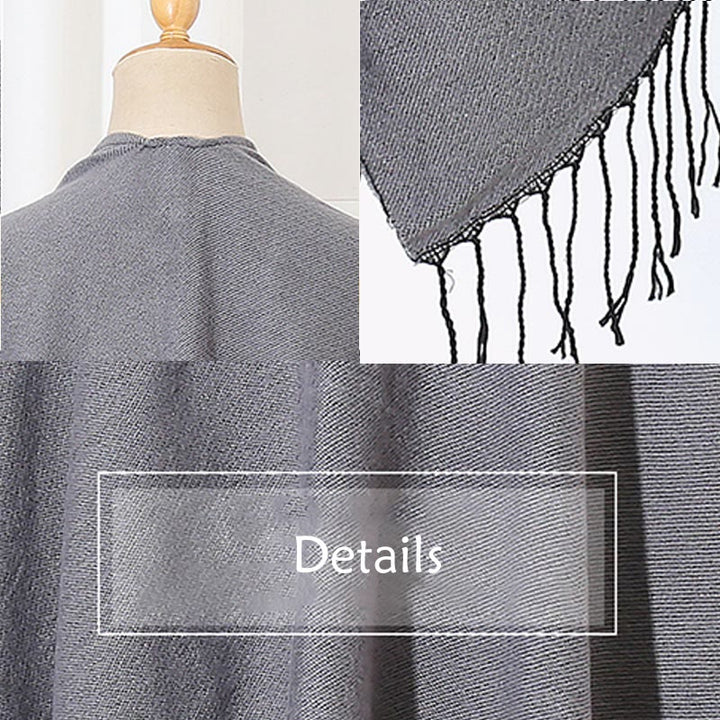 Chal con borlas y diseño de mandala redondo geométrico tibetano con Buddha Stones para otoño e invierno, bufanda acogedora con bolsillos - image 20