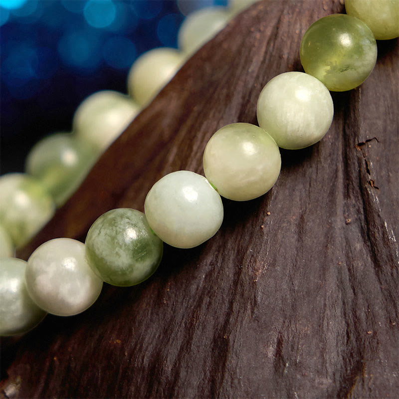 Pulsera de la abundancia de jade y Buddha Stones