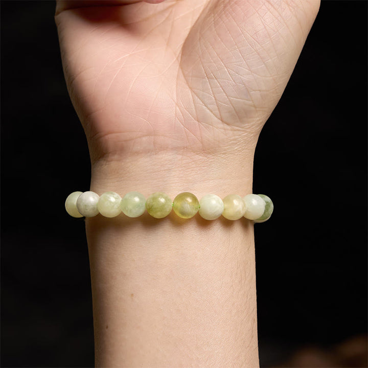 Pulsera de la abundancia de jade y Buddha Stones