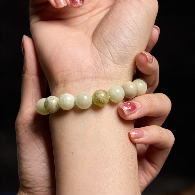 Pulsera de la abundancia de jade y Buddha Stones