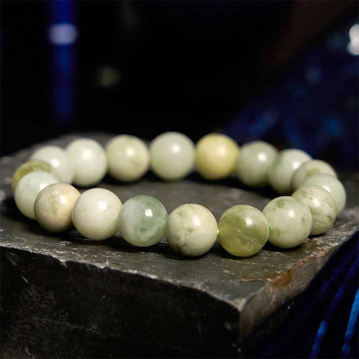 Pulsera de la abundancia de jade y Buddha Stones