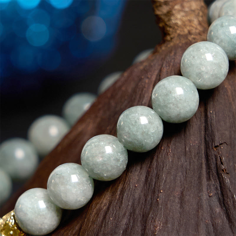 Pulsera de jade con flor de abundancia y Buddha Stones