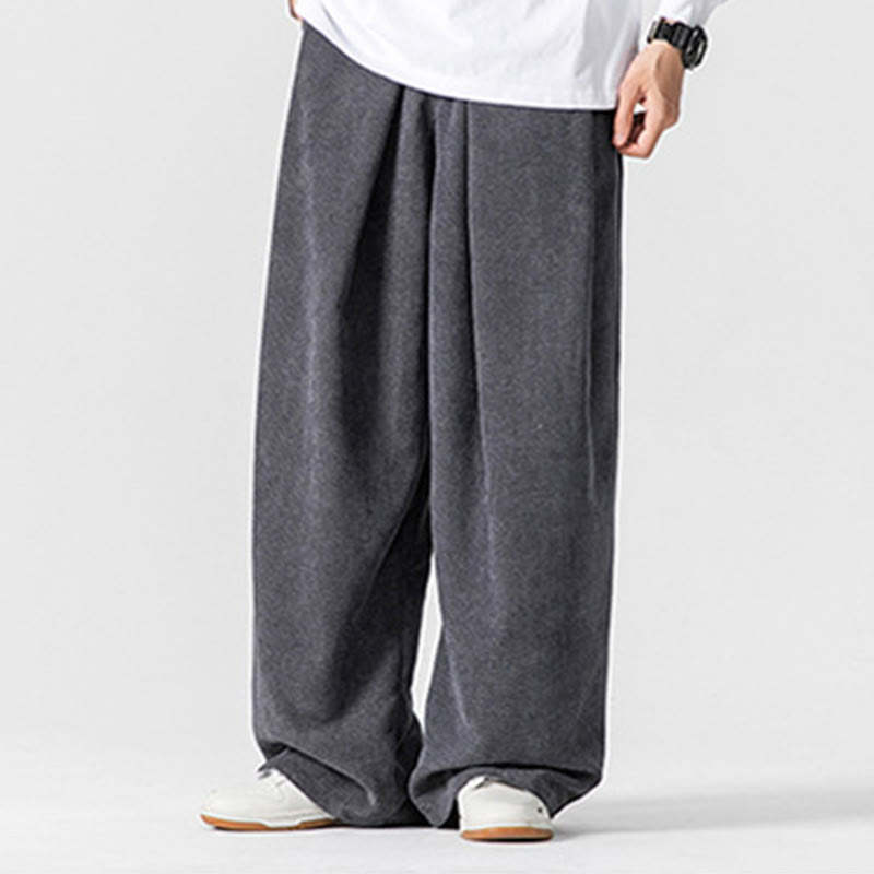 Pantalones de pana de pierna ancha para hombre con bolsillos, color liso y estampado de Buddha Stones. - image 2