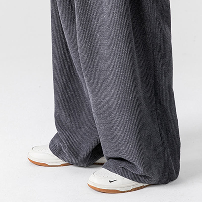 Pantalones de pana de pierna ancha para hombre con bolsillos, color liso y estampado de Buddha Stones. - image 11