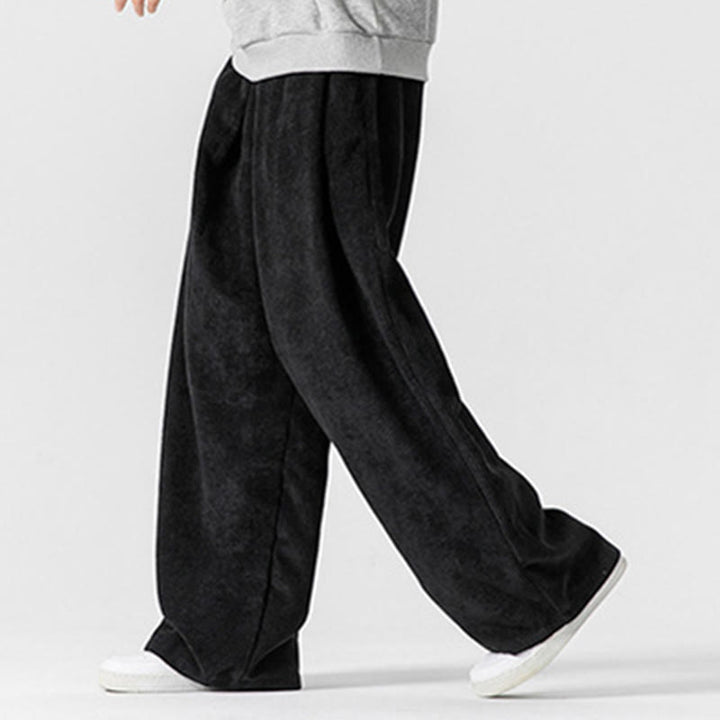 Pantalones de pana de pierna ancha para hombre con bolsillos, color liso y estampado de Buddha Stones. - image 25