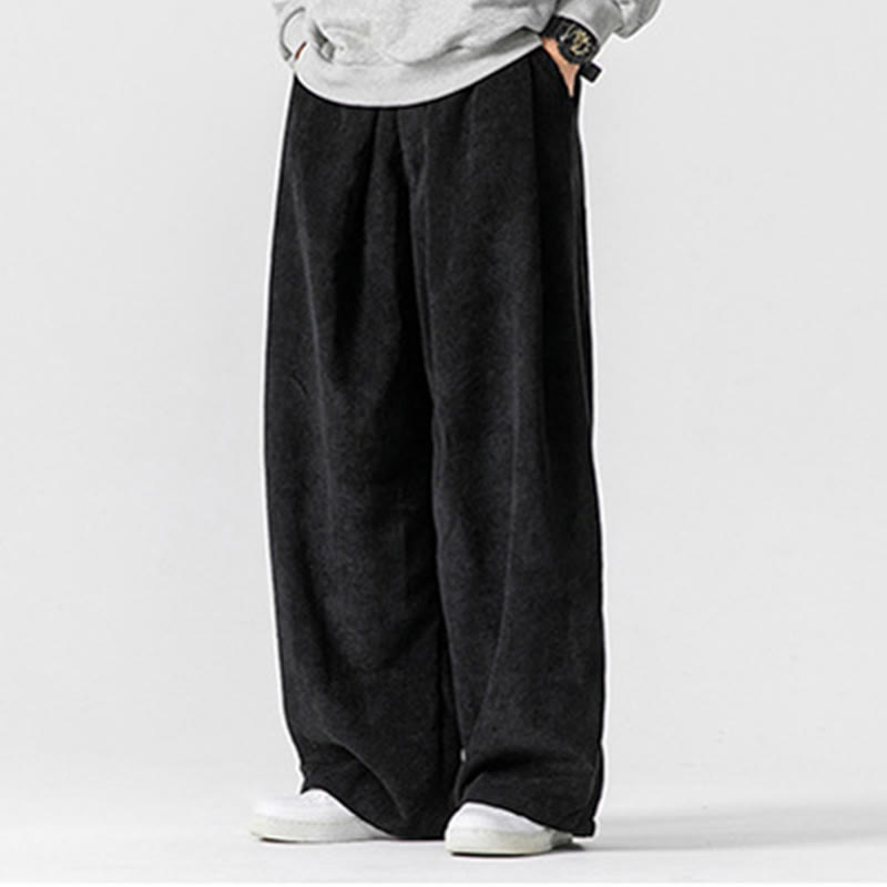 Pantalones de pana de pierna ancha para hombre con bolsillos, color liso y estampado de Buddha Stones. - image 23