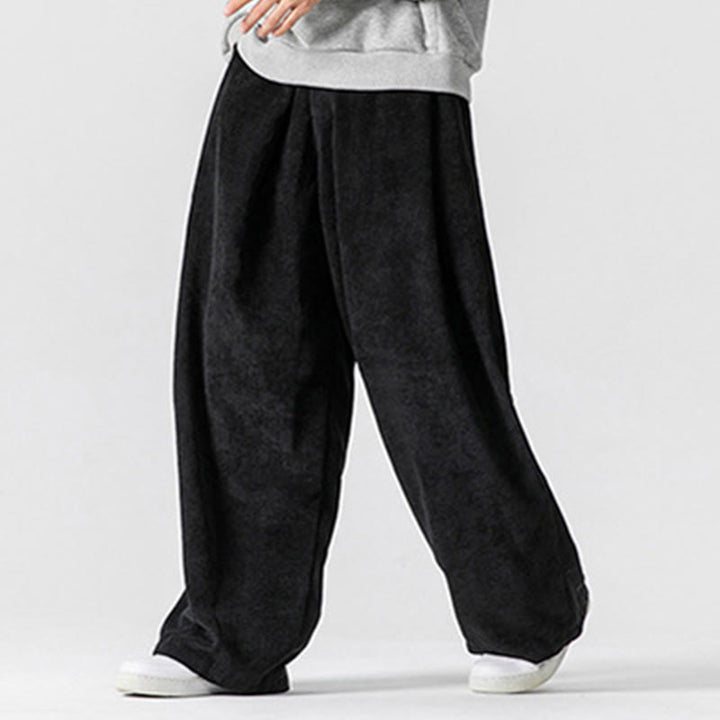 Pantalones de pana de pierna ancha para hombre con bolsillos, color liso y estampado de Buddha Stones. - image 28