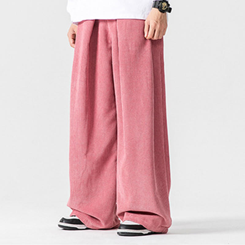 Pantalones de pana de pierna ancha para hombre con bolsillos, color liso y estampado de Buddha Stones. - image 38