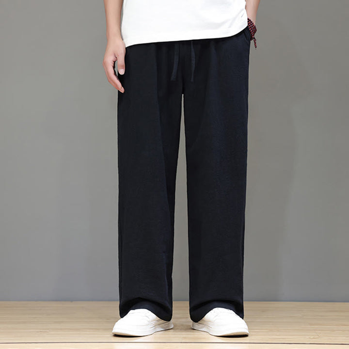 Pantalones rectos de verano para hombre con bolsillos , de la Buddha Stones. - image 32
