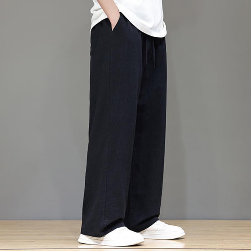 Pantalones rectos de verano para hombre con bolsillos , de la Buddha Stones. - image 33