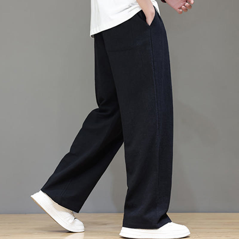Pantalones rectos de verano para hombre con bolsillos , de la Buddha Stones. - image 34