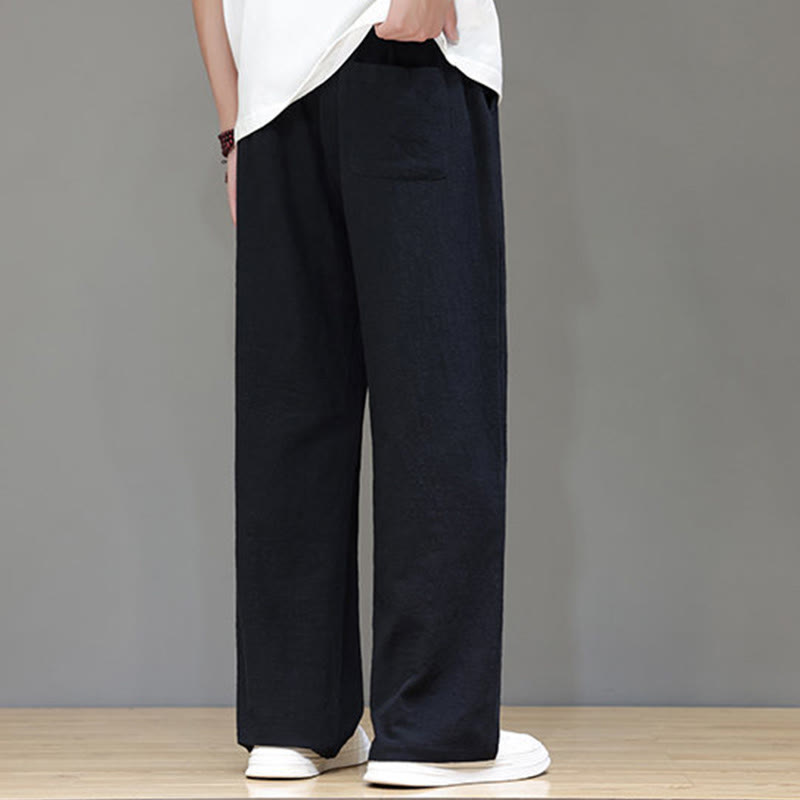 Pantalones rectos de verano para hombre con bolsillos , de la Buddha Stones. - image 35