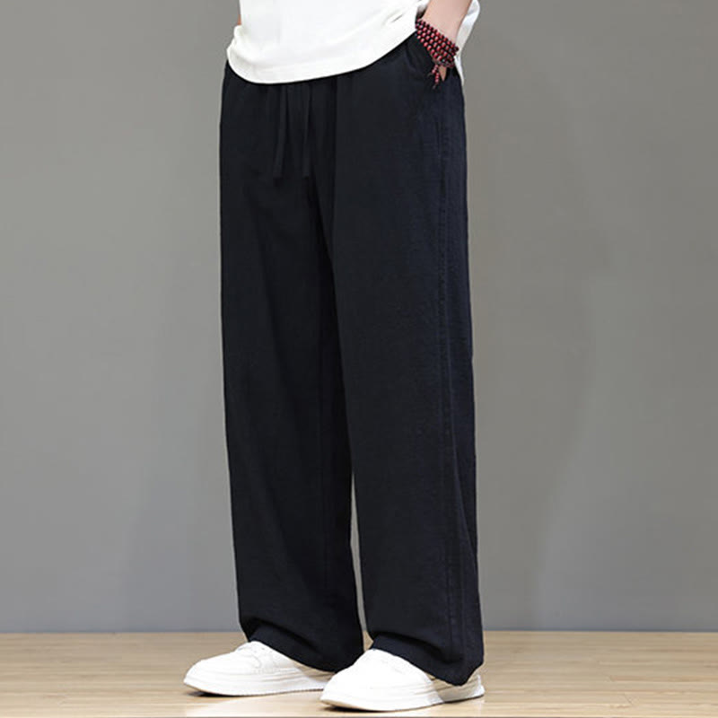 Pantalones rectos de verano para hombre con bolsillos , de la Buddha Stones. - image 37
