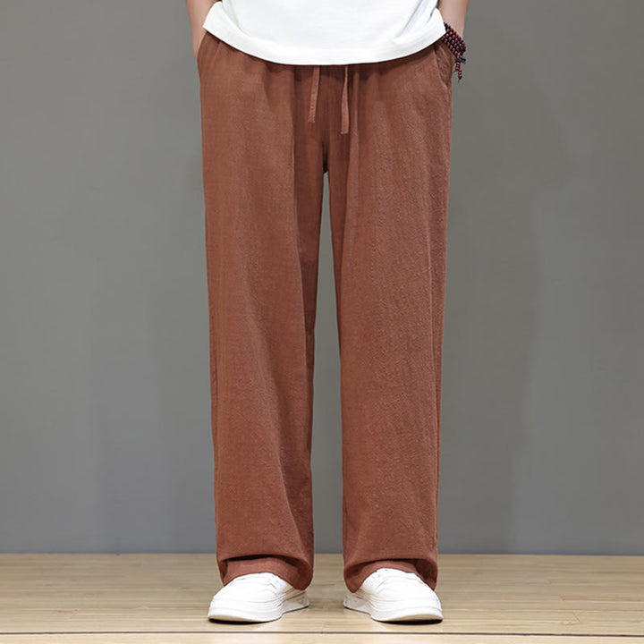 Pantalones rectos de verano para hombre con bolsillos , de la Buddha Stones. - image 40