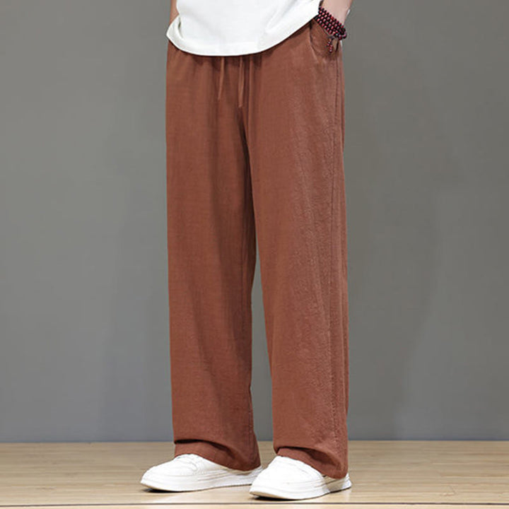 Pantalones rectos de verano para hombre con bolsillos , de la Buddha Stones. - image 41