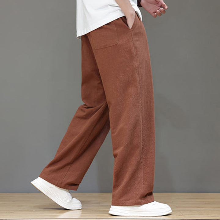 Pantalones rectos de verano para hombre con bolsillos , de la Buddha Stones. - image 42