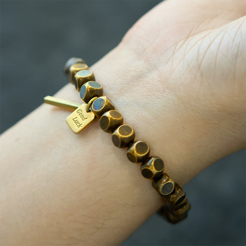 Pulsera de cobre con Buddha Stones para la buena suerte y la riqueza