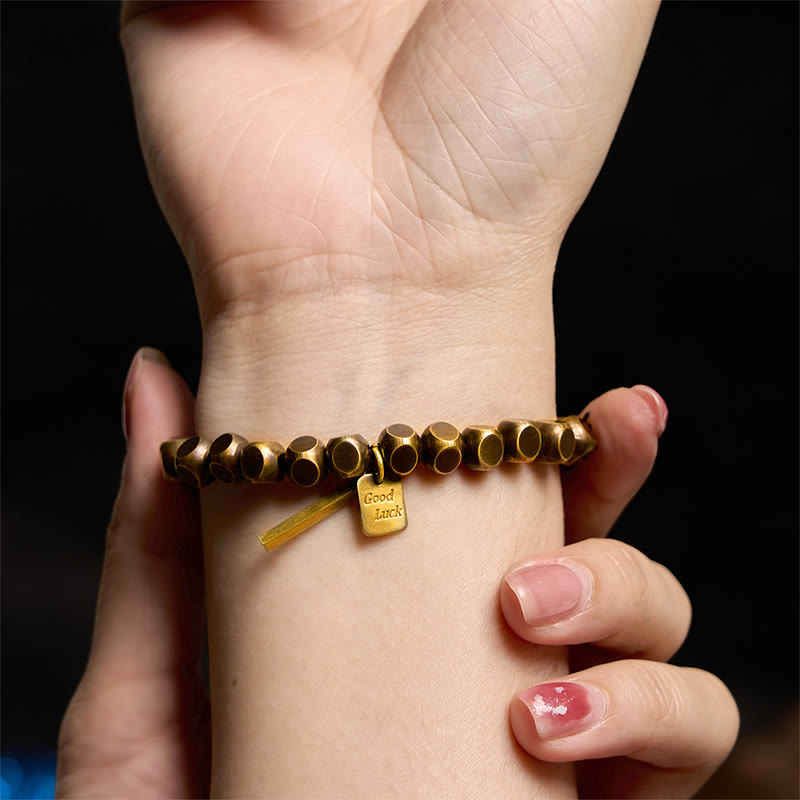 Pulsera de cobre con Buddha Stones para la buena suerte y la riqueza