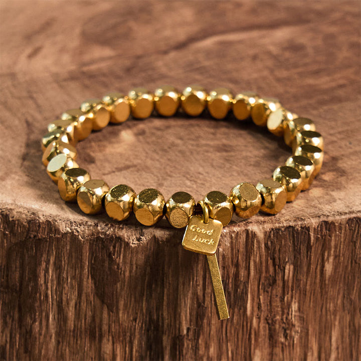 Pulsera de cobre con Buddha Stones para la buena suerte y la riqueza