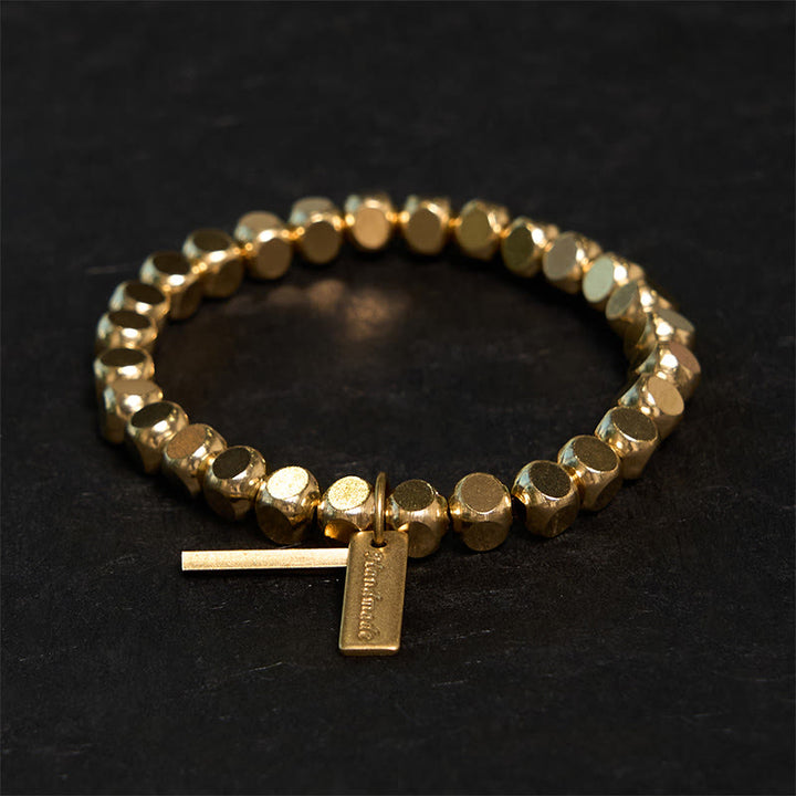 Pulsera de cobre con Buddha Stones para sanación - Latón (circunferencia de la muñeca: 20-21 cm) - image 0