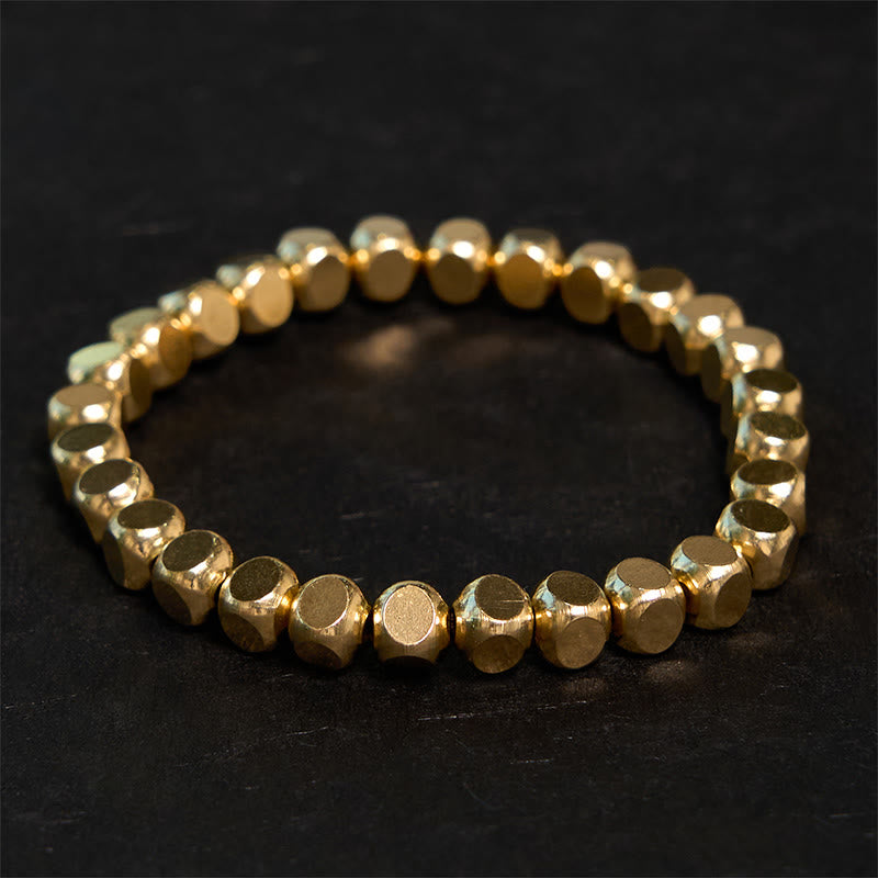 Pulsera de latón y cobre con Buddha Stones para la buena suerte y la sanación - Latón (circunferencia de la muñeca: 20-21 cm) - image 0