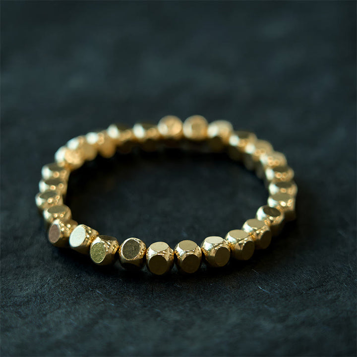Pulsera curativa de cobre con Buddha Stones para la buena suerte