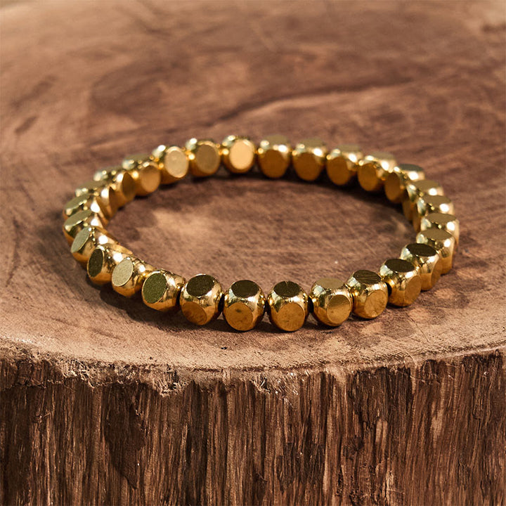 Pulsera curativa de cobre con Buddha Stones para la buena suerte