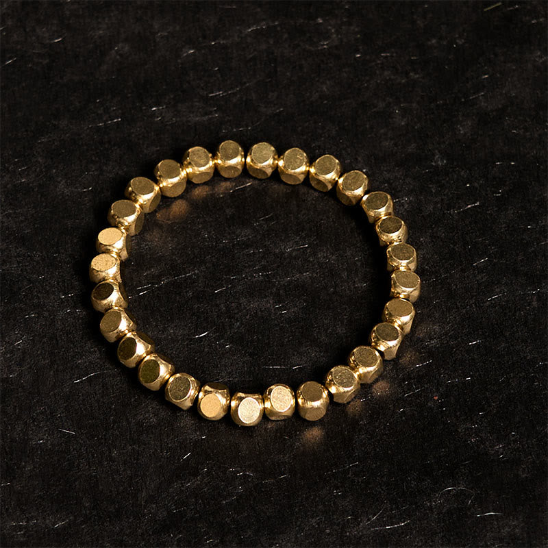 Pulsera de latón y cobre con Buddha Stones para la buena suerte y la sanación - image 1