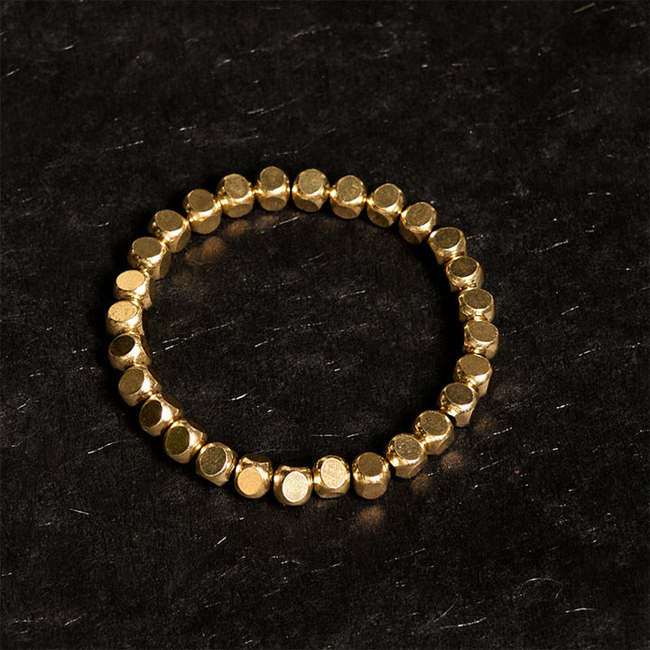 Pulsera de latón y cobre con Buddha Stones para la buena suerte y la sanación - image 1