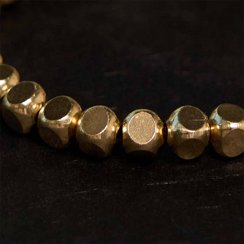 Pulsera de latón y cobre con Buddha Stones para la buena suerte y la sanación - image 2