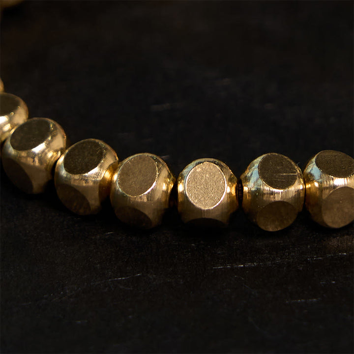 Pulsera de latón y cobre con Buddha Stones para la buena suerte y la sanación - image 2