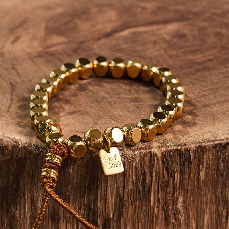 Pulsera de la suerte con Buddha Stones , latón y cobre para el autocuidado - image 12