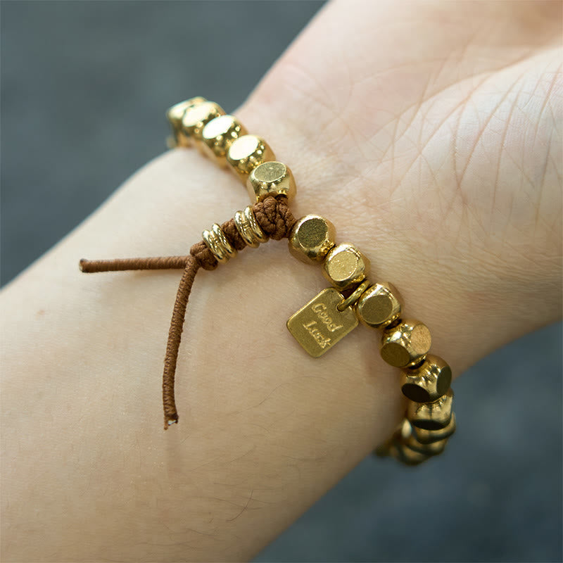 Pulsera de la suerte con Buddha Stones , latón y cobre para el autocuidado - image 6