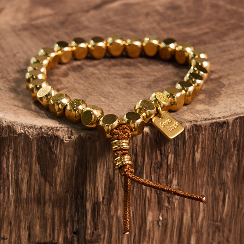 Pulsera de la suerte con Buddha Stones , latón y cobre para el autocuidado - image 11