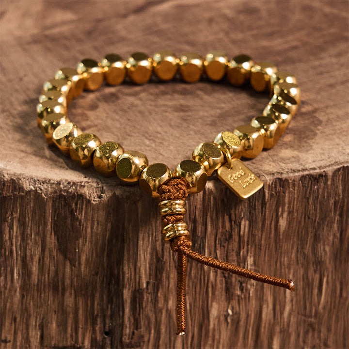 Pulsera de la suerte con Buddha Stones , latón y cobre para el autocuidado - image 11