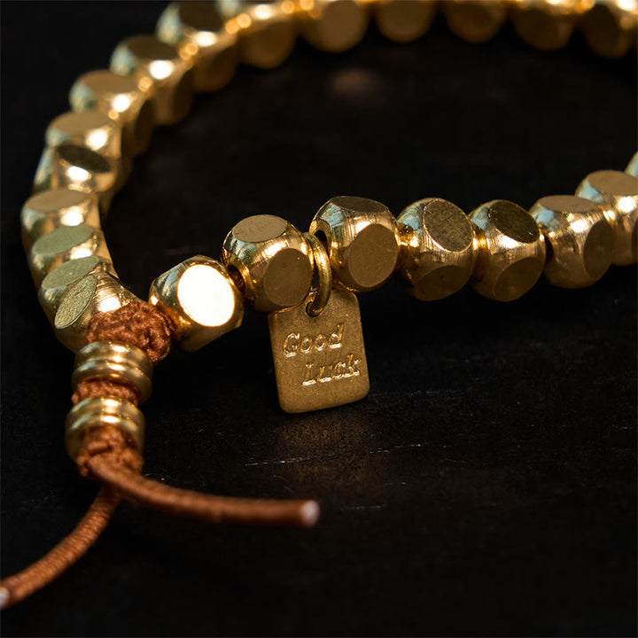 Pulsera de la suerte con Buddha Stones , latón y cobre para el autocuidado - image 2