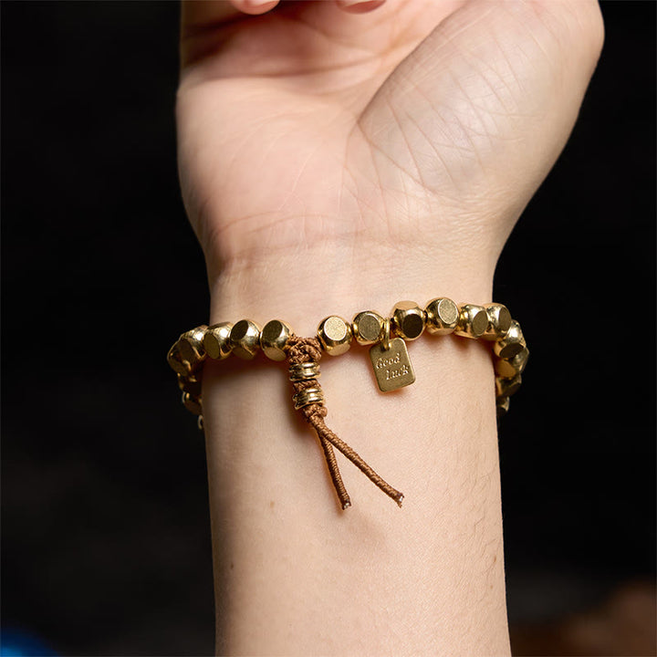 Pulsera de la suerte con Buddha Stones , latón y cobre para el autocuidado - image 8