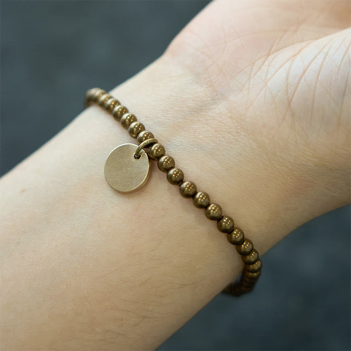 Pulsera de equilibrio de latón y cobre con Buddha Stones Amekaji - image 7